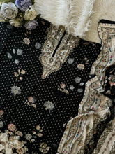 Premium Black and White Muslin Suit-285